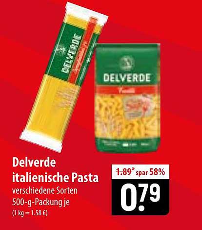 Delverde italienische Pasta
