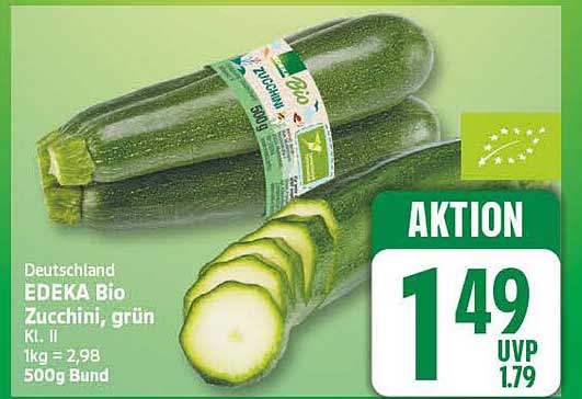 Deutschland EDEKA Bio Zucchini, grün