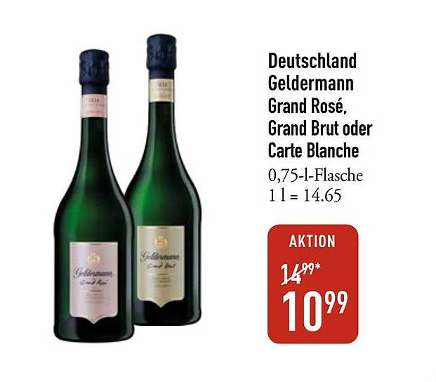 Deutschland Geldermann Grand Rosé, Grand Brut oder Carte Blanche