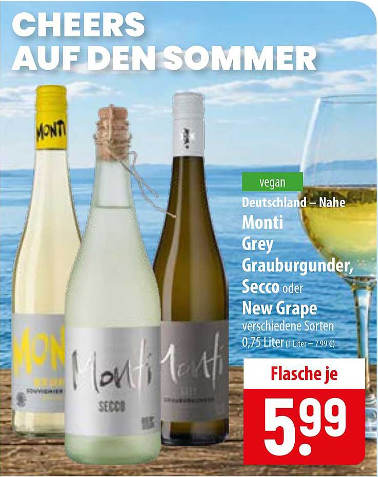 Deutschland – Nahe Monti Grey Grauburgunder, Secco oder New Grape