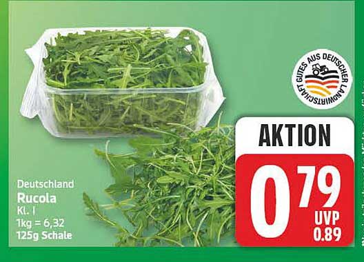 Deutschland Rucola Kl. I 1kg = 6,32 125g Schale
