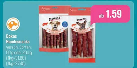 Dokas Hundesnacks versch. Sorten, 50 g oder 200 g