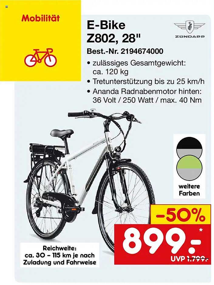 E-Bike Z802, 28"