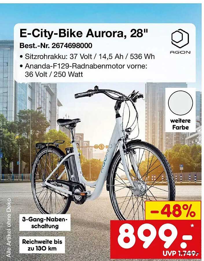 E-City-Bike Aurora, 28"