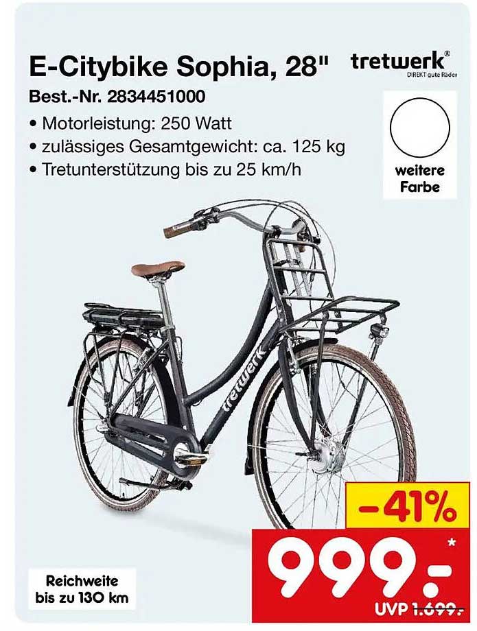 E-Citybike Sophia, 28"