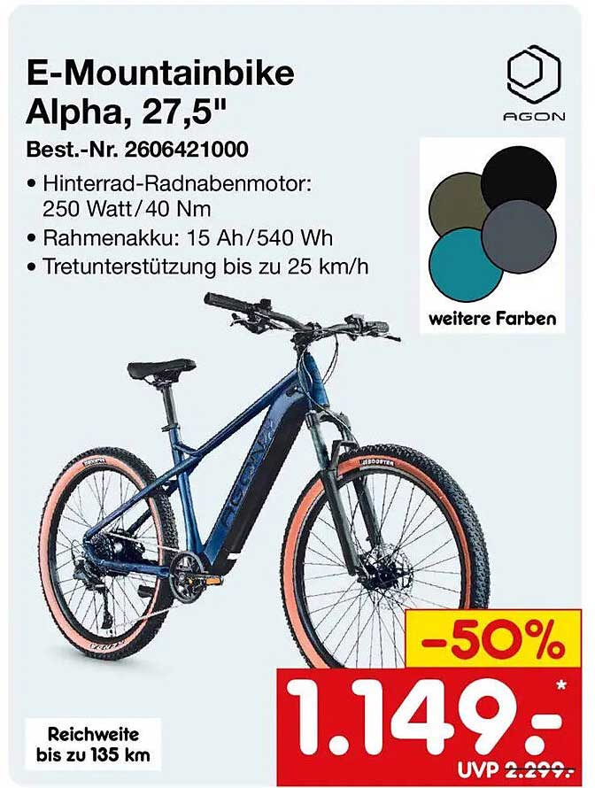 E-Mountainbike Alpha, 27,5"