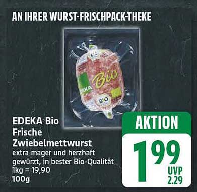 EDEKA Bio Frische Zwiebelmettwurst