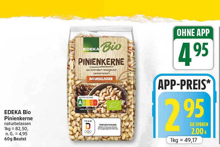 EDEKA Bio Pinienkerne naturbelassen