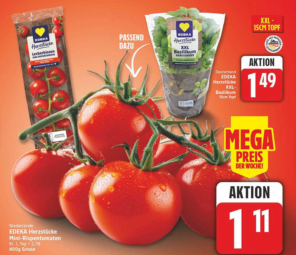 EDEKA Herzstücke Mini-Rispentomaten