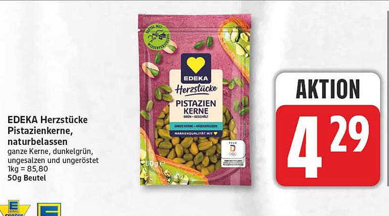 EDEKA Herzstücke Pistazienkerne, naturbelassen