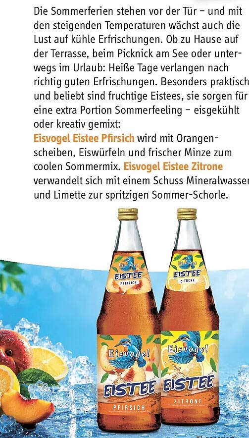 Eisvogel Eistee Pfirsich