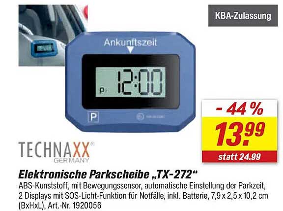Elektronische Parkscheibe „TX-272“