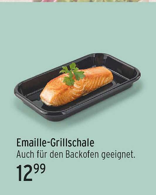 Emaille-Grillschale Auch für den Backofen geeignet.