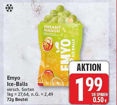 Emyo Ice-Balls versch. Sorten 1kg = 27,49, n. G. = 2,49 72g Beutel