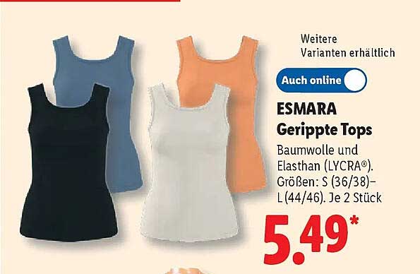 ESMARA Gerippte Tops