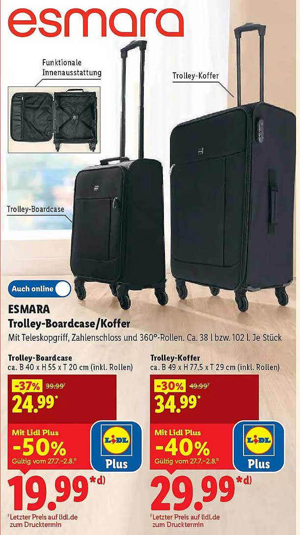 ESMARA Trolley-Boardcase/Koffer