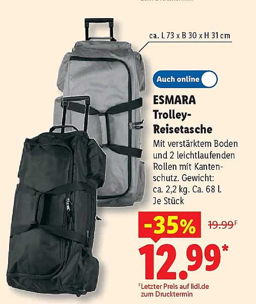 ESMARA Trolley-Reisetasche
