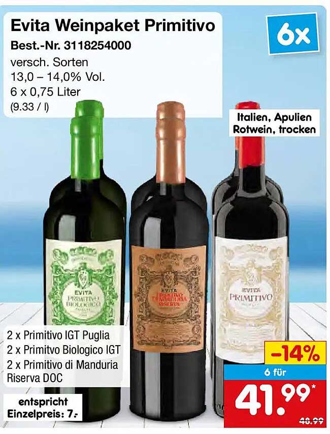 Evita Weinpaket Primitivo