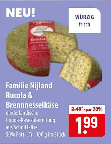 Familie Nijland Rucola & Brennesselkäse