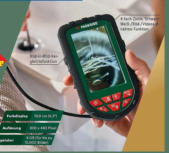 Farbdisplay 10,9 cm (4,3")