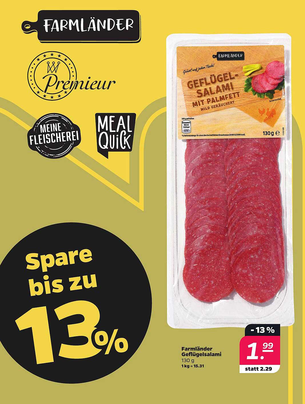 Farmländer Geflügelsalami 130 g