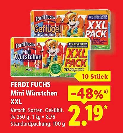 FERDI FUCHS Mini Würstchen XXL