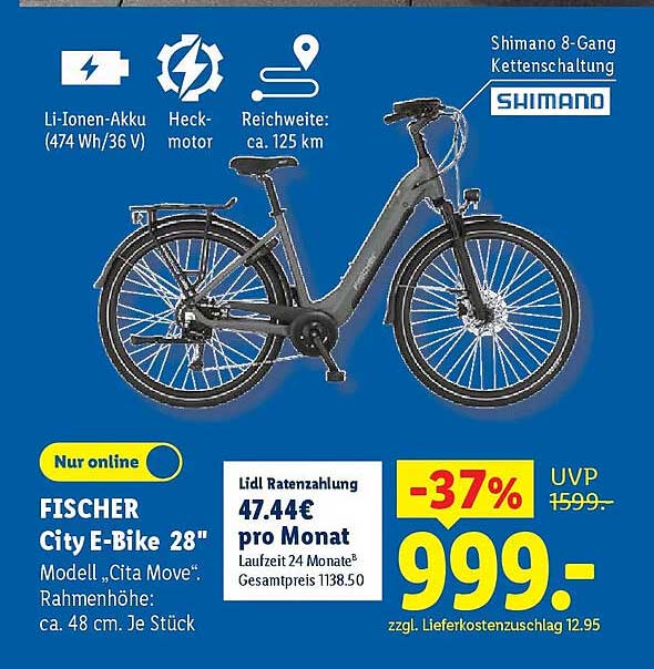 FISCHER City E-Bike 28" Modell „Cita Move“