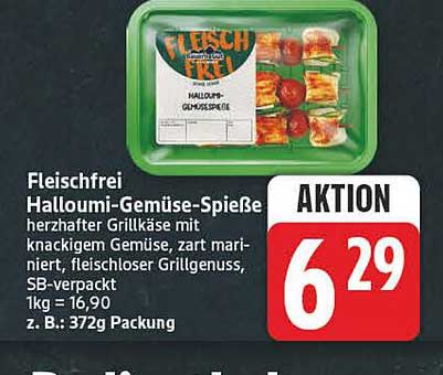 Fleischfrei Halloumi-Gemüse-Spieße