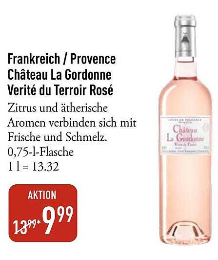 Frankreich / Provence Château La Gordonne Verité du Terroir Rosé