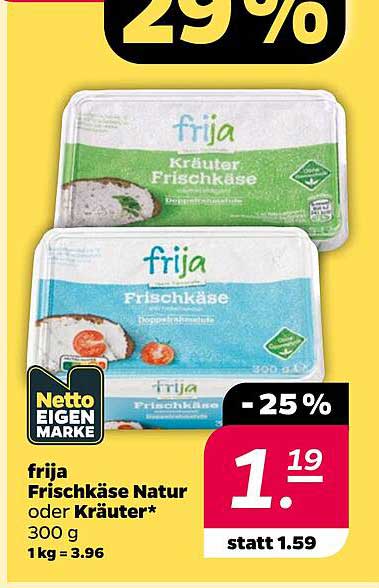 frija Frischkäse Natur oder Kräuter* 300 g