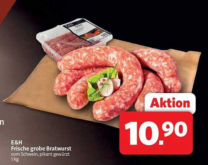 Frische grobe Bratwurst