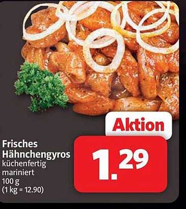 Frisches Hähnchengyros