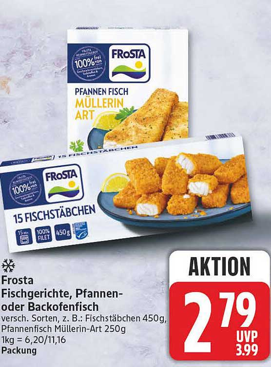 Frosta Fischgerichte, Pfannen- oder Backofenfisch