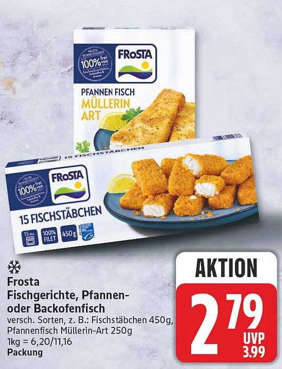 Frosta Fischgerichte, Pfannen- oder Backofenfisch