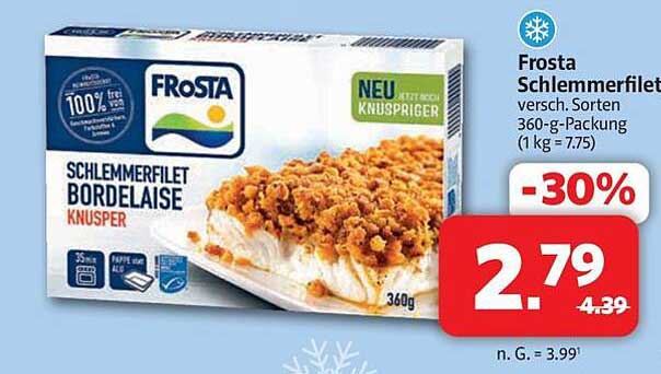 Frosta Schlemmerfilet versch. Sorten 360-g-Packung (1 kg = 7,75)