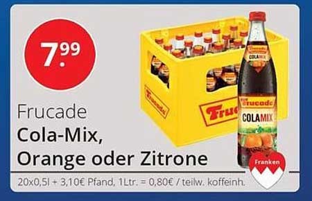 Frucade Cola-Mix, Orange oder Zitrone