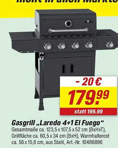 Gasgrill „Laredo 4+1 El Fuego“