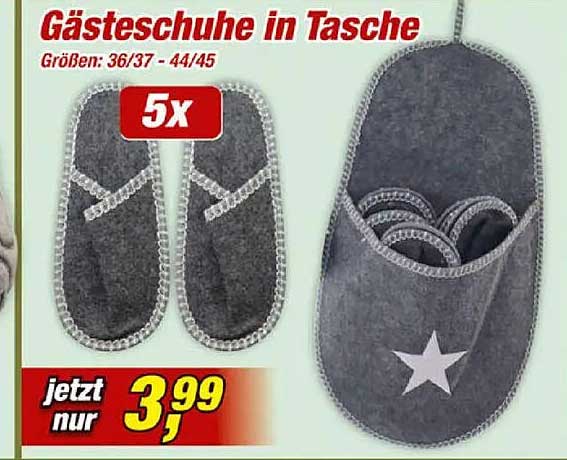 Gäste-schuhe in Tasche