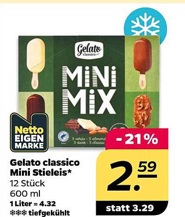 Gelato classico Mini Stieleis*