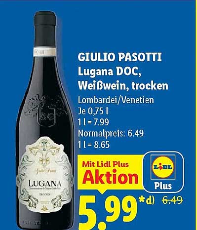 GIULIO PASOTTI Lugana DOC, Weißwein, trocken