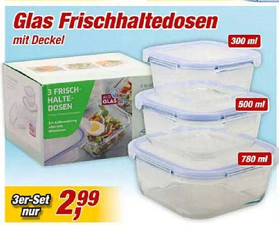 Glas Frischhaltedosen mit Deckel