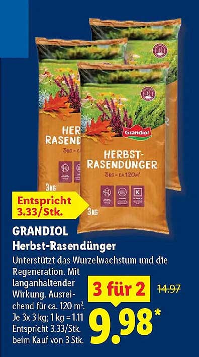 GRANDIOL Herbst-Rasendünger