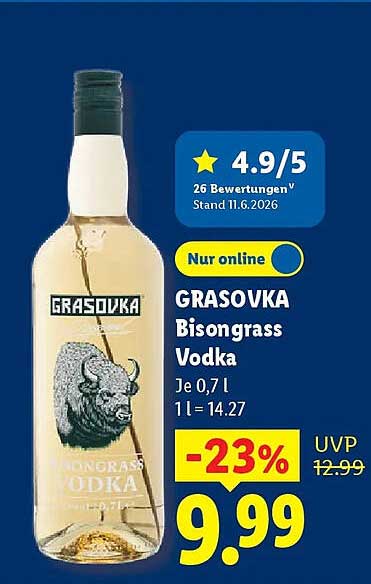 GRASOVKA Bisongrass Vodka