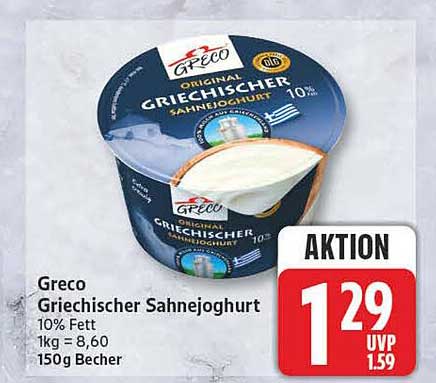 Greco Griechischer Sahnejoghurt 10% Fett 150g Becher