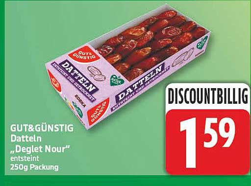 GUT&GÜNSTIG Datteln „Deglet Nour“ entsteint 250g Packung
