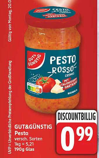 GUT&GÜNSTIG Pesto, versch. Sorten