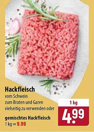 Hackfleisch vom Schwein zum Braten und Garen vielseitig zu verwenden oder gemischtes Hackfleisch