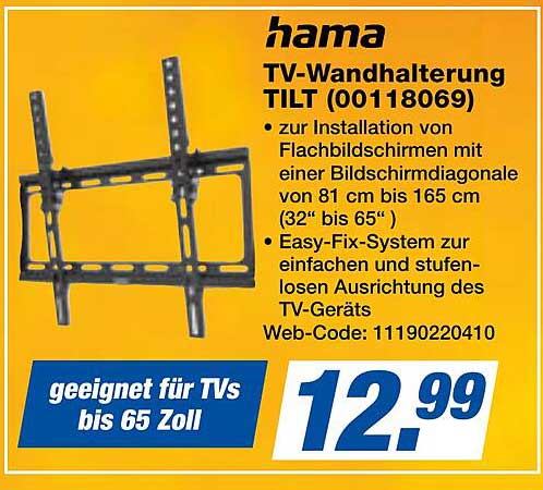 hama TV-Wandhalterung TILT (0018069)