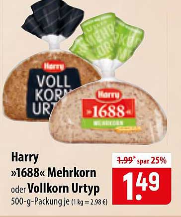 Harry »1688« Mehrkorn oder Vollkorn Urtyp