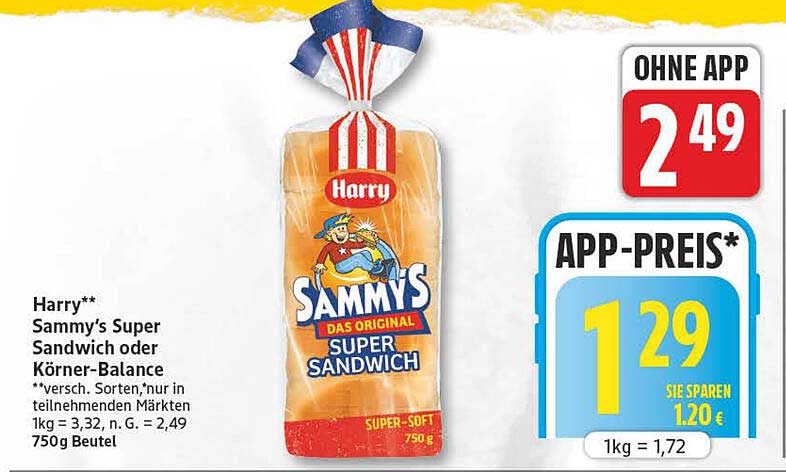 Harry Sammy’s Super Sandwich oder Körner-Balance